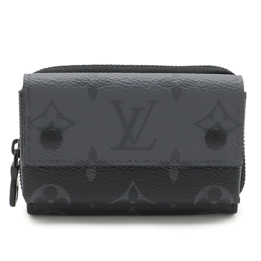 LOUIS VUITTON Monogram Eclipse Black Reverse Zippy Organizer coin case Wallet